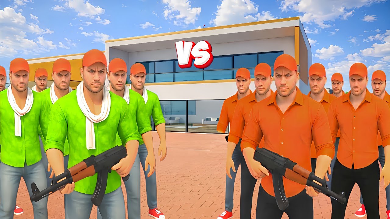Green gang Vs Orange Gang Fight 💥😱 in Indian Theft Aura Simulator 🔥😱 Aryan Gamerz 