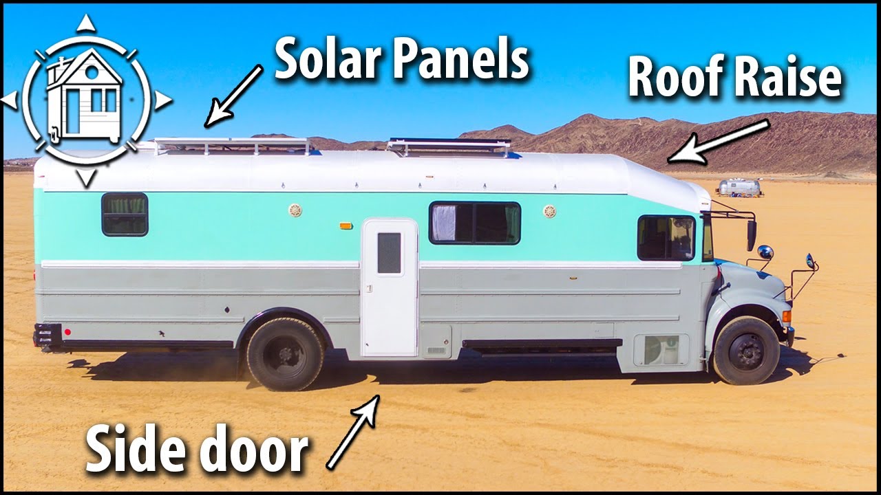 School bus converted into luxury DIY RV for just $45k!