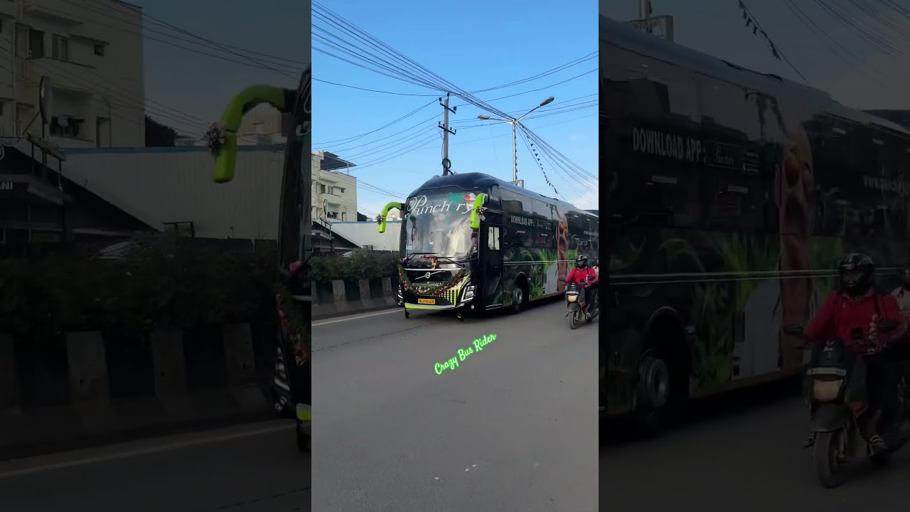 Punchiry Travels Brand new #volvo  9600s Inaugural Bangalore🔄Kollam🚎 Fahadh Fasil LIVERY #shorts