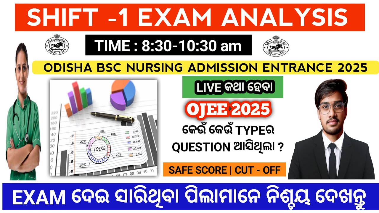 1st shift exam analysis | Odisha bsc nursing admission entrance 2025 | ojee 2025