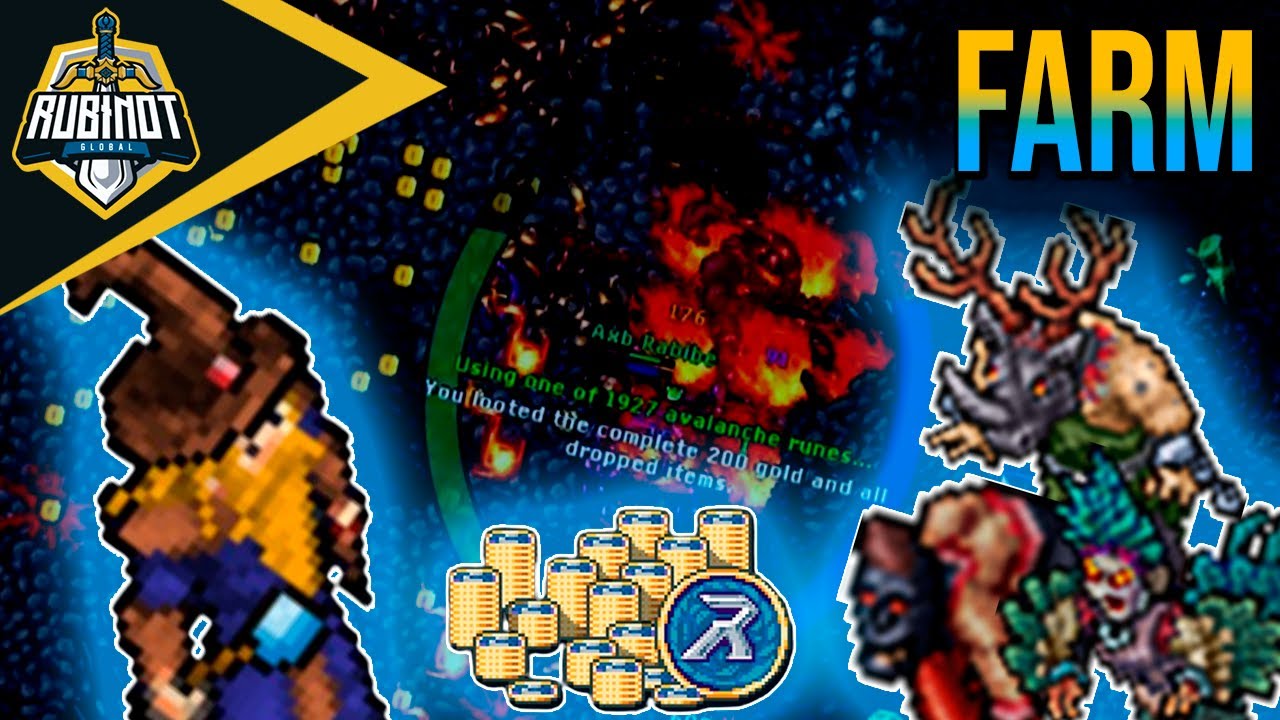 Quanto FARMA um SORCERER LVL 500+ (COINS, REAIS) por HORA no RUBINOT? #24 - INGOL SURFACE