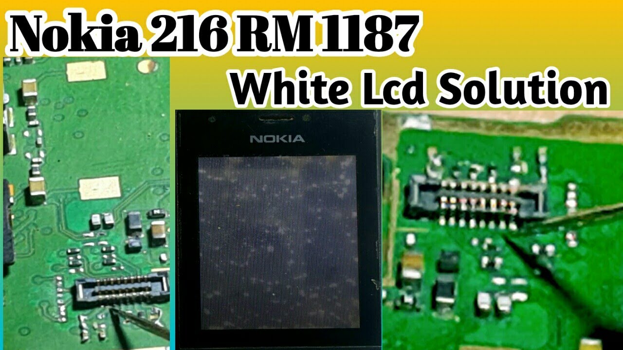 Nokia 216 RM 1187 White Display Solution All Nokia White Lcd Solution