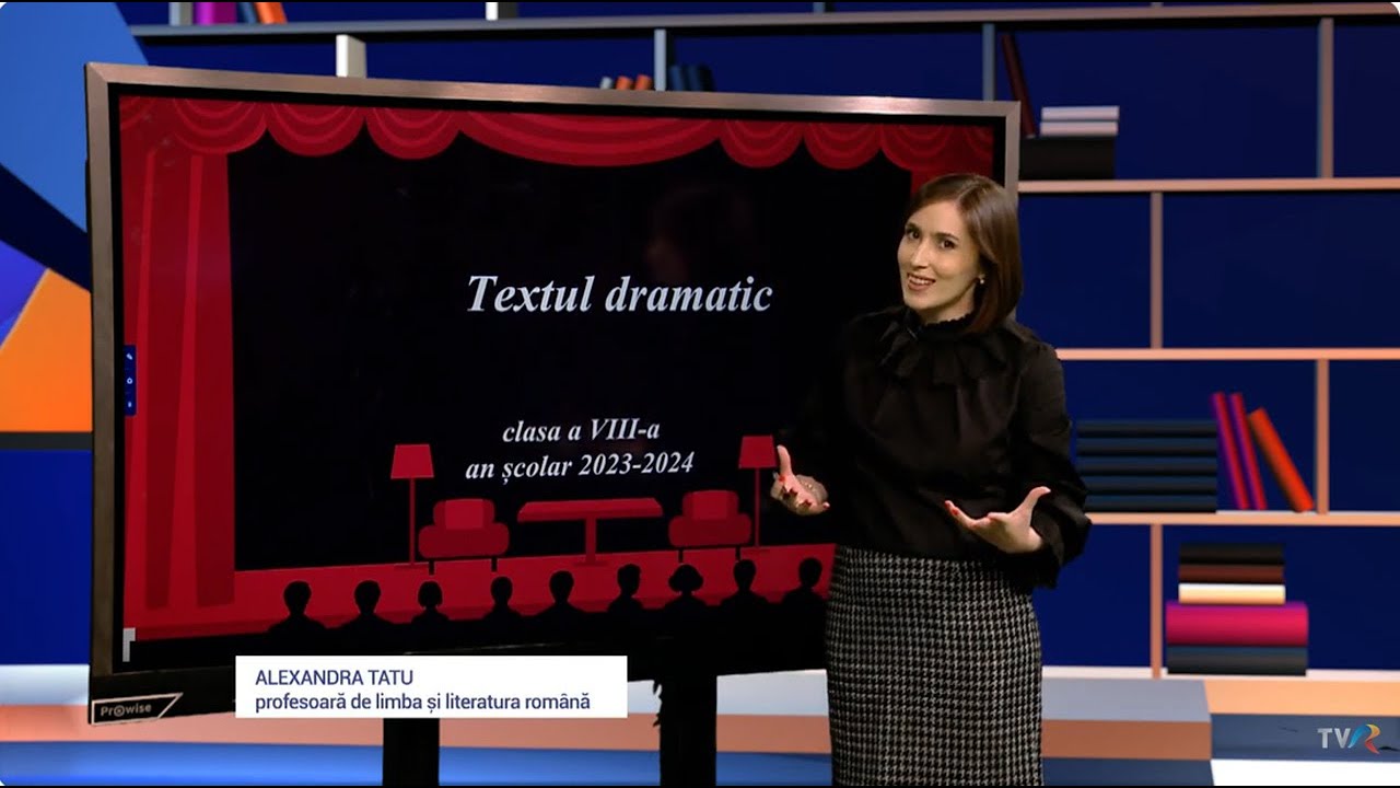 TeleŞcoala: Limba şi literatura română clasa a VIII-a – Textul dramatic (@TVR2)