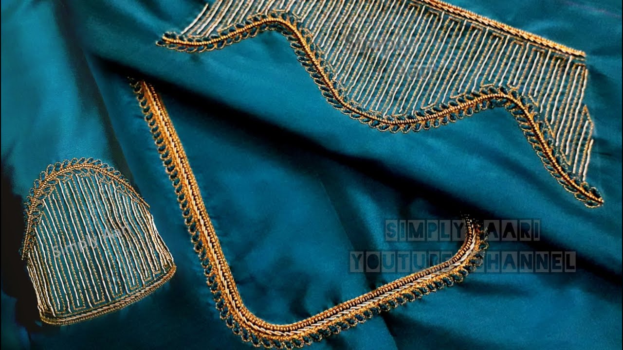 Aari Work Blouse 15 | Simple Blouse Designing Tutorial | For Beginners