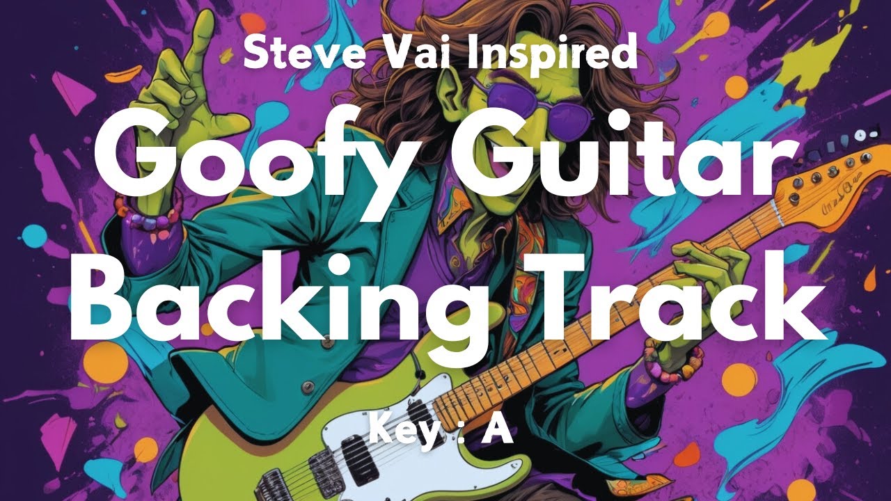 Steve Vai Style Goofy Guitar Backing Track in A | Fun Jam Track