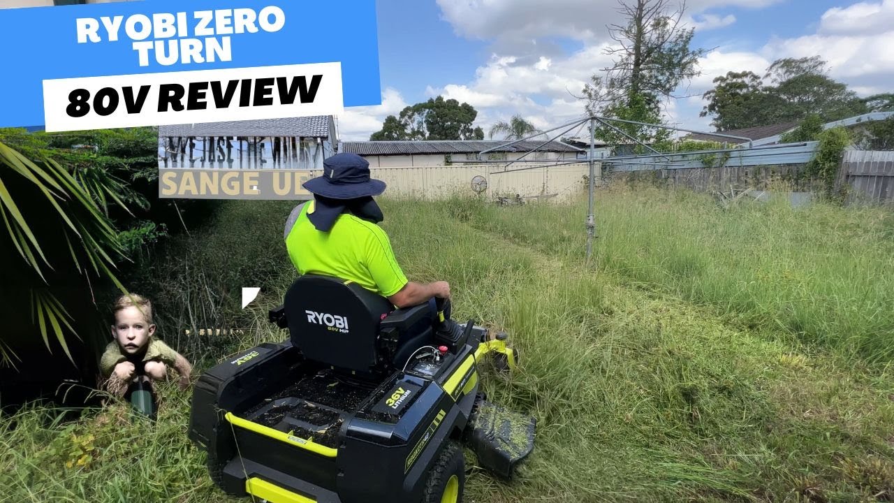 Абсолютно новый аккумулятор RYOBI 80 В Zero Turn, АВСТРАЛИЙСКИЙ ОБЗОР