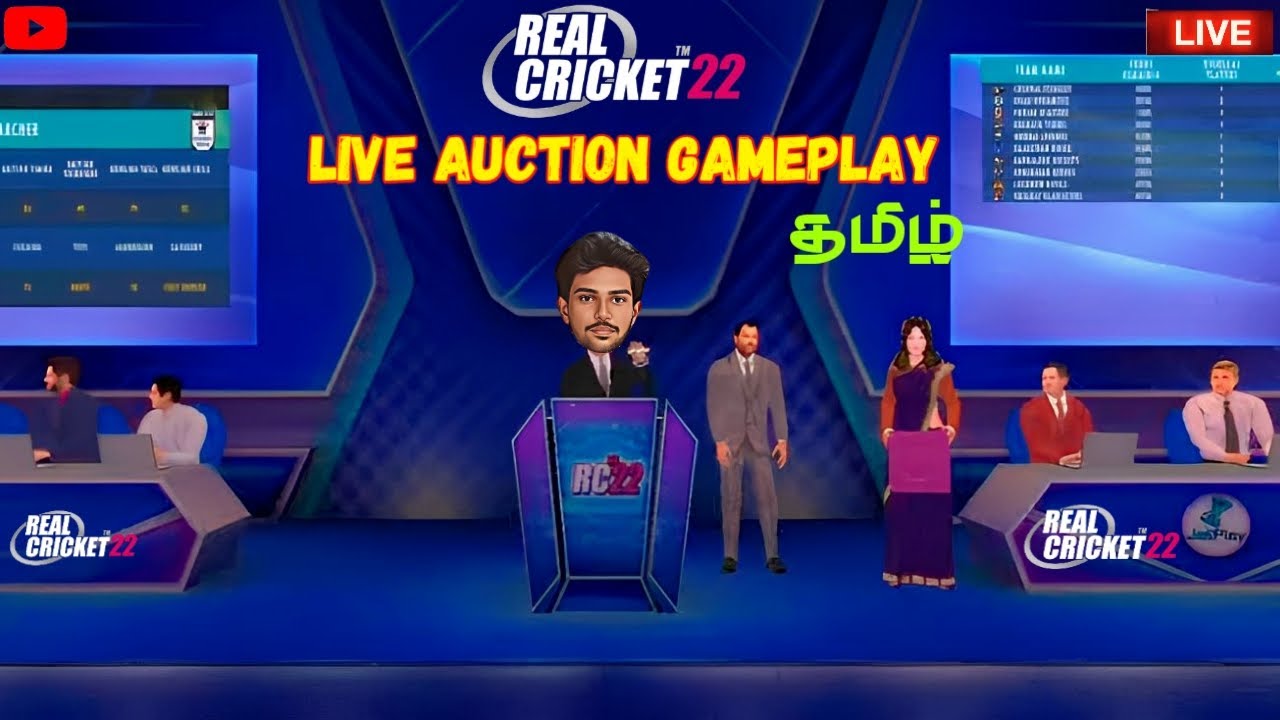 RC22 RCPL Auction Live ! Real Cricket 22 IPL / RCPL 2023 Auction Live Gameplay In Tamil ! TA Gaming