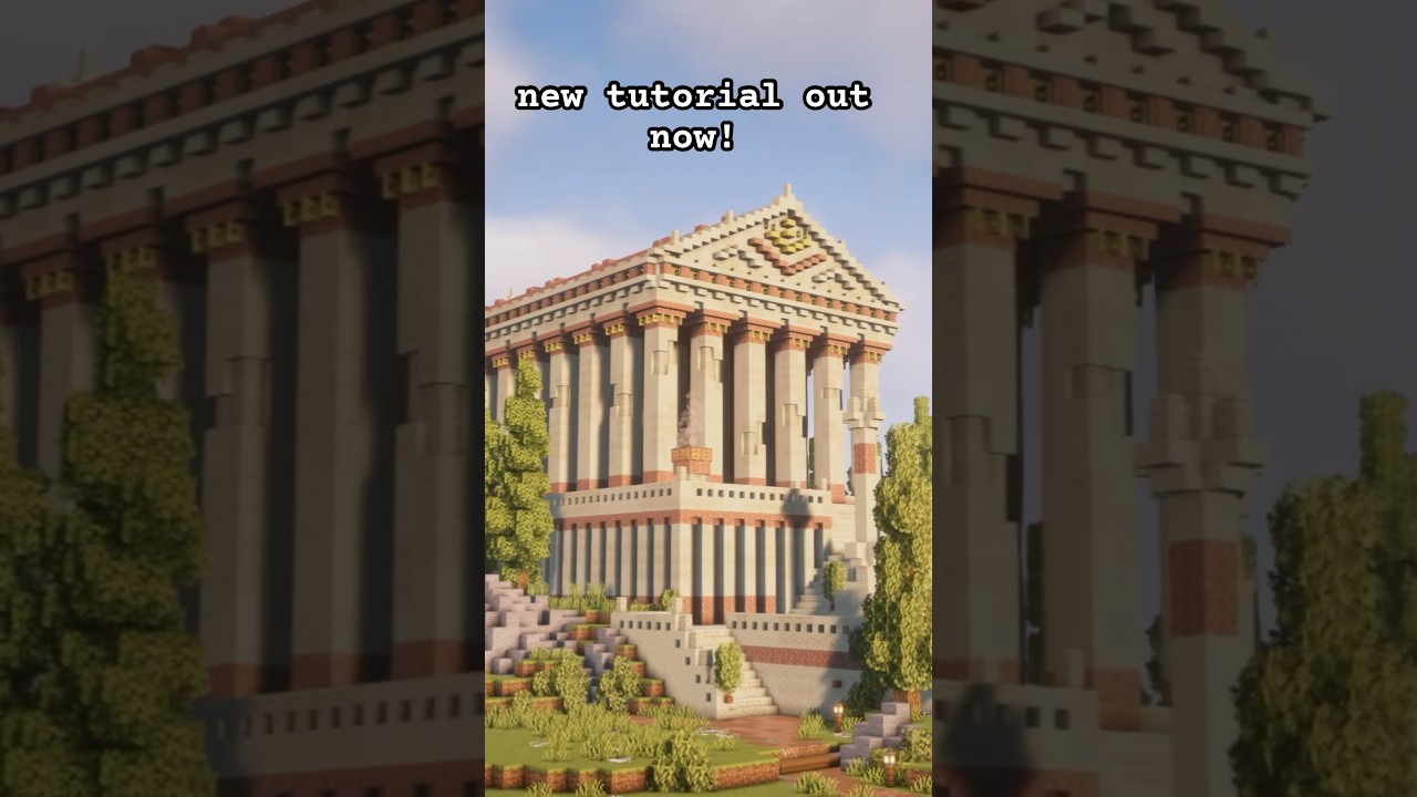 build like the gods with our new tutorial #minecraft #ideas #greek #temple #shorts #tutorial