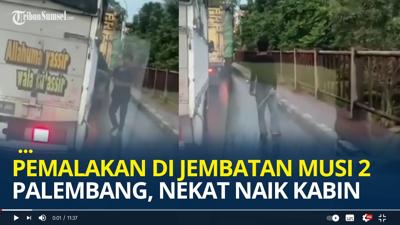 Aksi Pemalakan di Jembatan Musi 2, Pelaku Nekat Naik ke Kabin Mobil untuk Minta Jatah