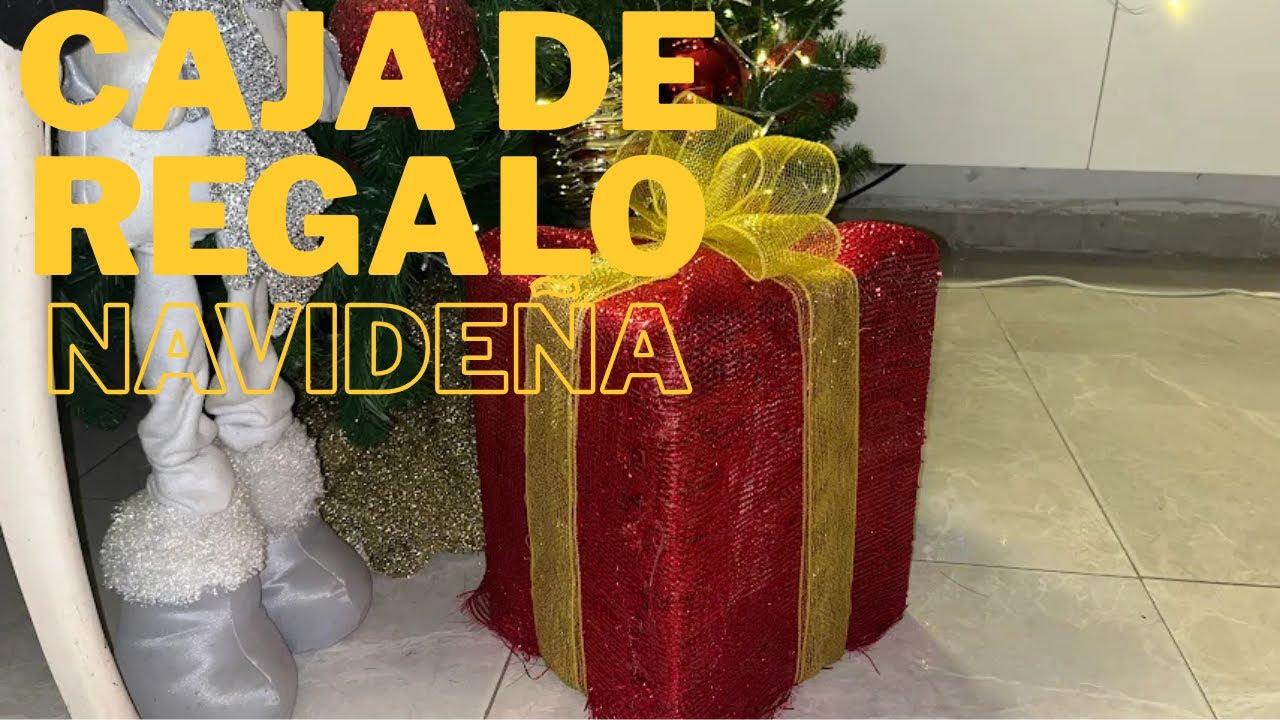 CAJA DE REGALO NAVIDEÑA CON MATERIALES RECICLADOS!!!! 