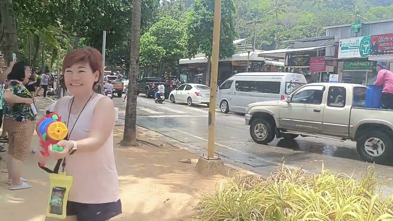 Songkran Festival At Aonang Krabi Thailand  (April 13th 2024) 🇹🇭