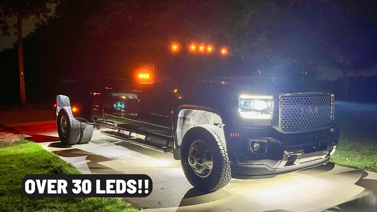 GMC Denali 3500 LED Auxito Headlights and Rock Lights Install!