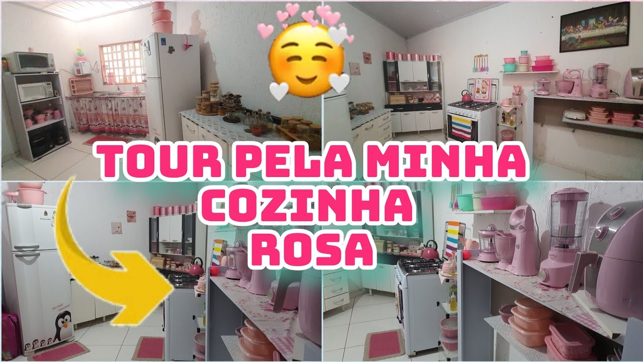 TOUR PELA MINHA COZINHA ROSA #tour
