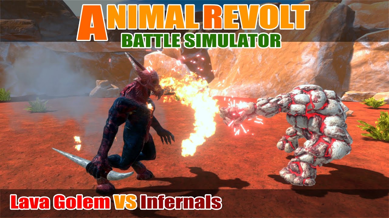 Lava Golem vs Infernals - Animal Revolt Battle Simulator