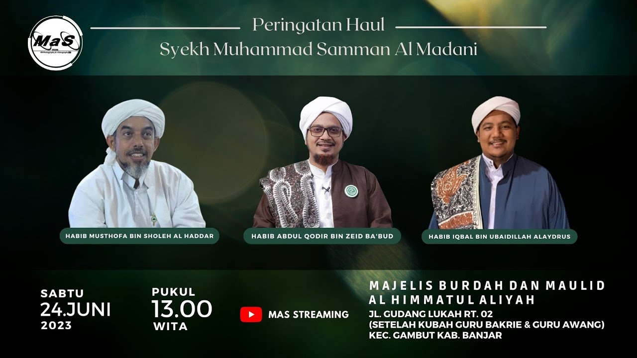 LIVE | Haul Syekh Samman Al Madani Bersama Habib Abdul Qodir Ba'bud / Habib Musthofa / Habib Iqbal