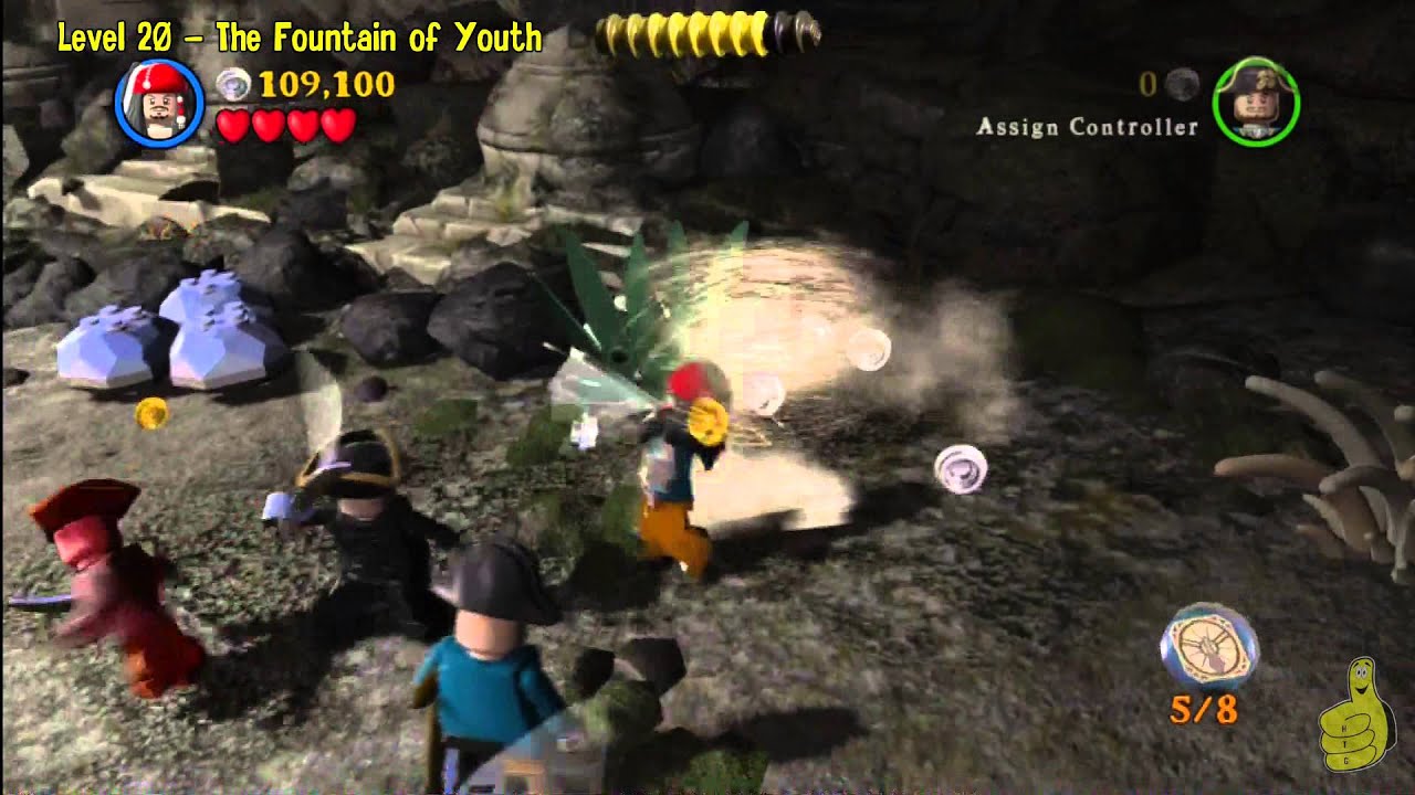 Lego Pirates of the Caribbean: Level 20 The Fountain of Youth - Story Walkthrough - HTG