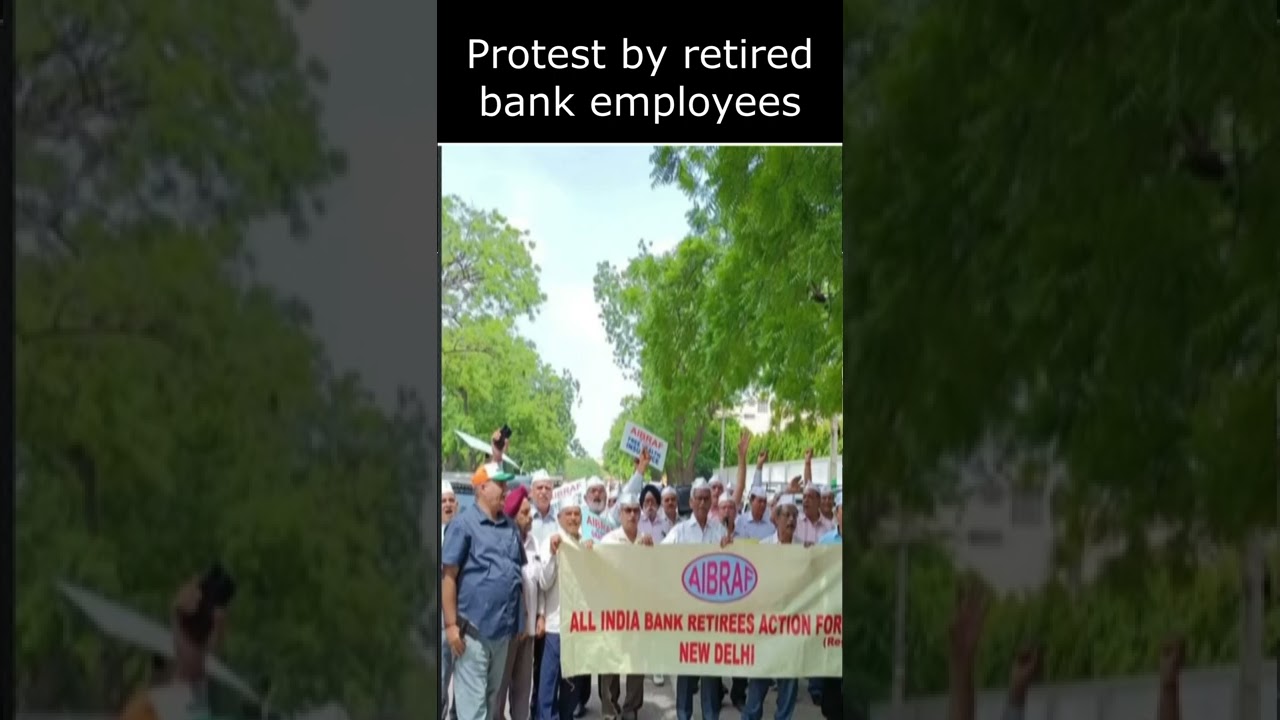 Protest By Retired Bank Employees #shorts