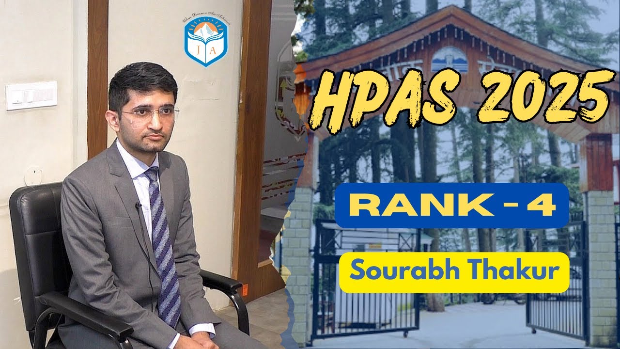 Sourabh Thakur  | Mock Interview | Rank 4 | Jokta Academy #joktaacademy #has2025 #hasresults