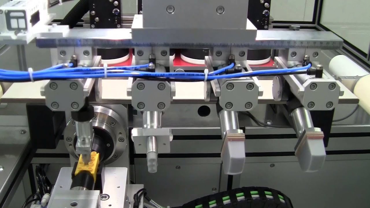 Tampondruckmaschine TPX 301 von Teca-Print mit Drehaufnahme