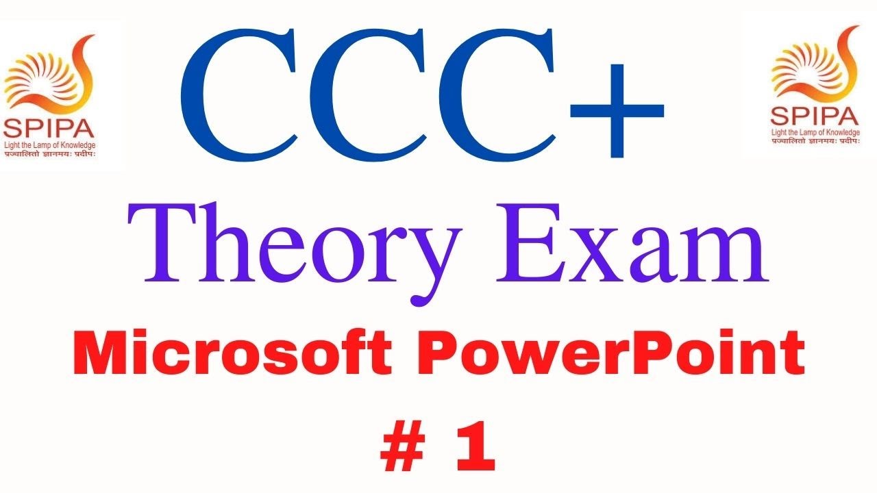 CCC plus spipa | spipa ccc plus| ccc+ spipa | spipa ccc+ | ccc plus theory paper | MS Power Point-1