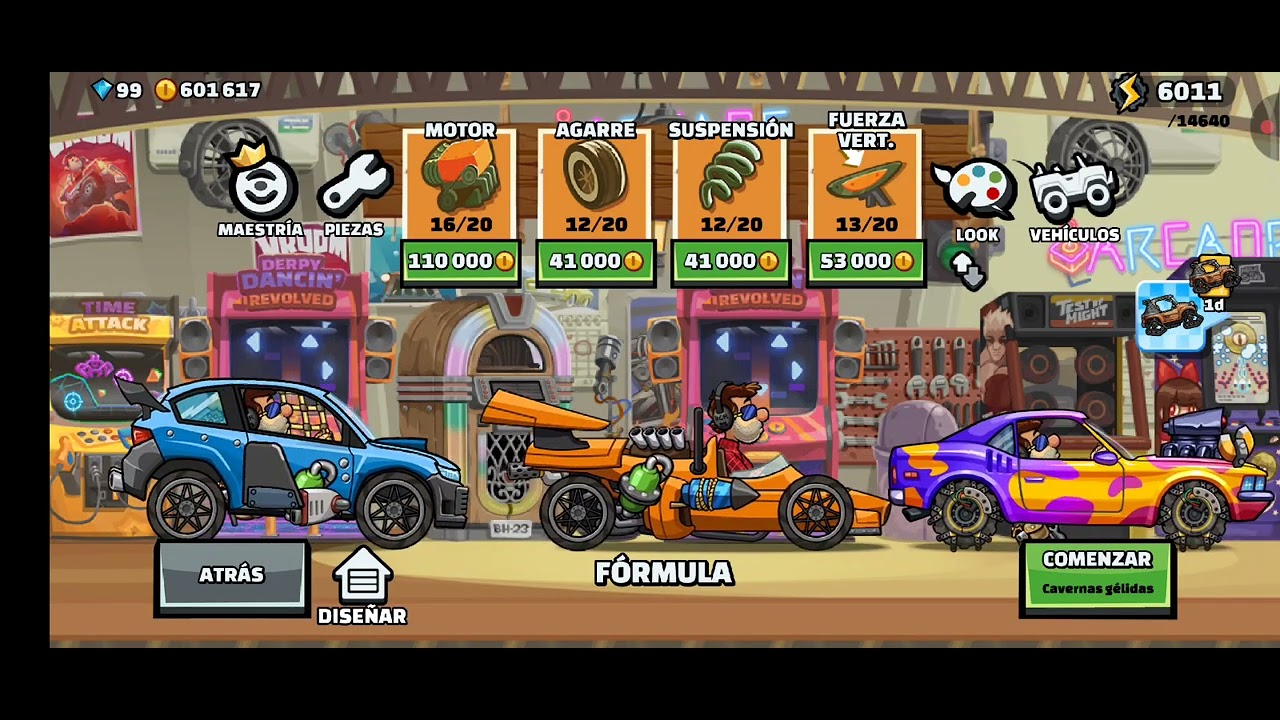 Les enseñó mi cuenta de Hill climb racing 2