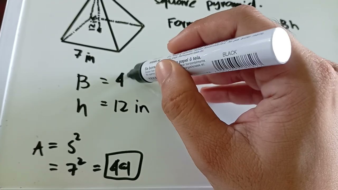 Learn how to find the volume of a square pyramid with this simple step-by-step guide. 