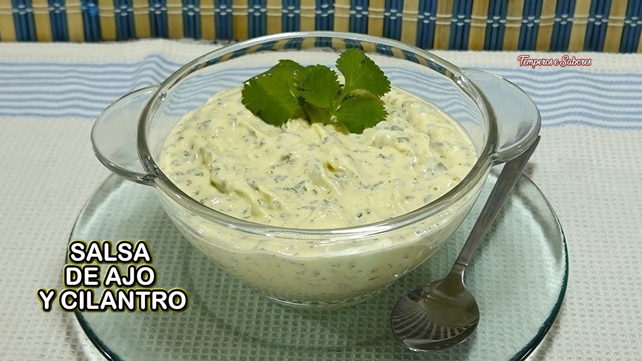 SALSA DE AJO CON CILANTRO FÁCIL Y RIQUISIMA