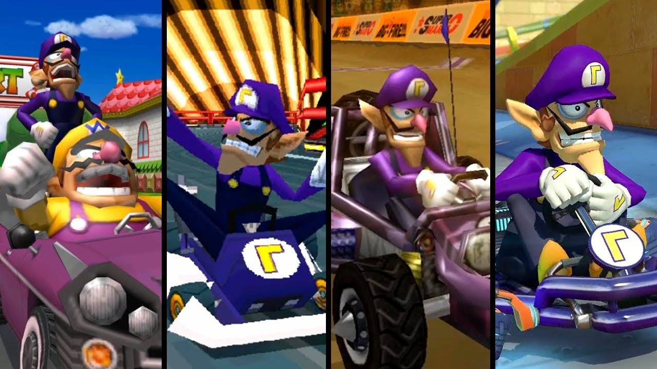 Evolution of Waluigi in Mario Kart (2003-2019)