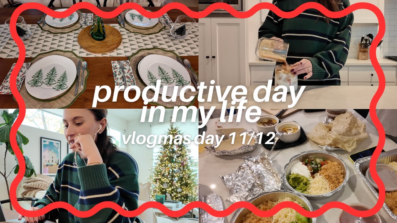 VLOGMAS, день 11 | Силовая тренировка, забег на 3 мили | Продуктивный день в моей жизни