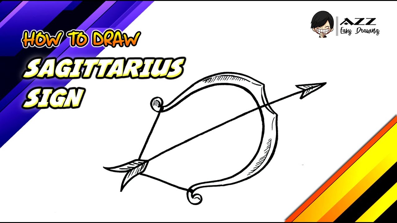 How to draw Sagittarius Zodiac Sign step by step
