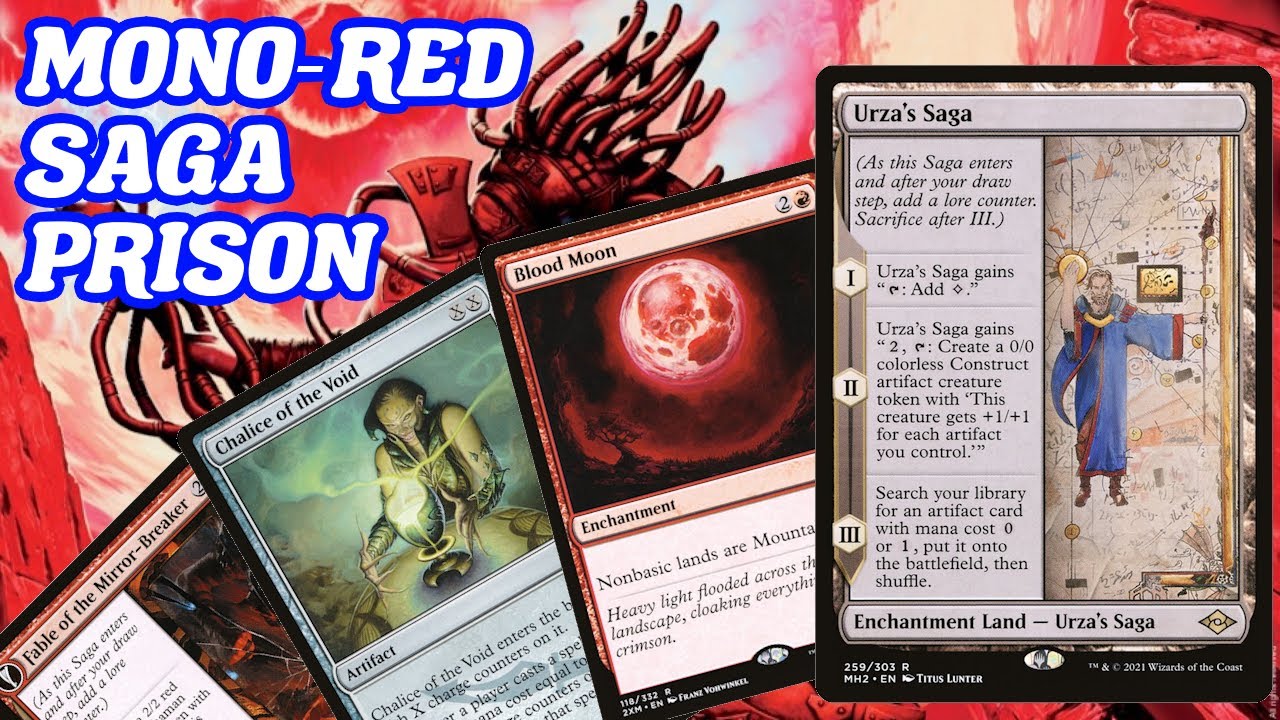 MONO-RED SAGA PRISON! Legacy Blood Moon Urza's Saga Stompy deck MTG