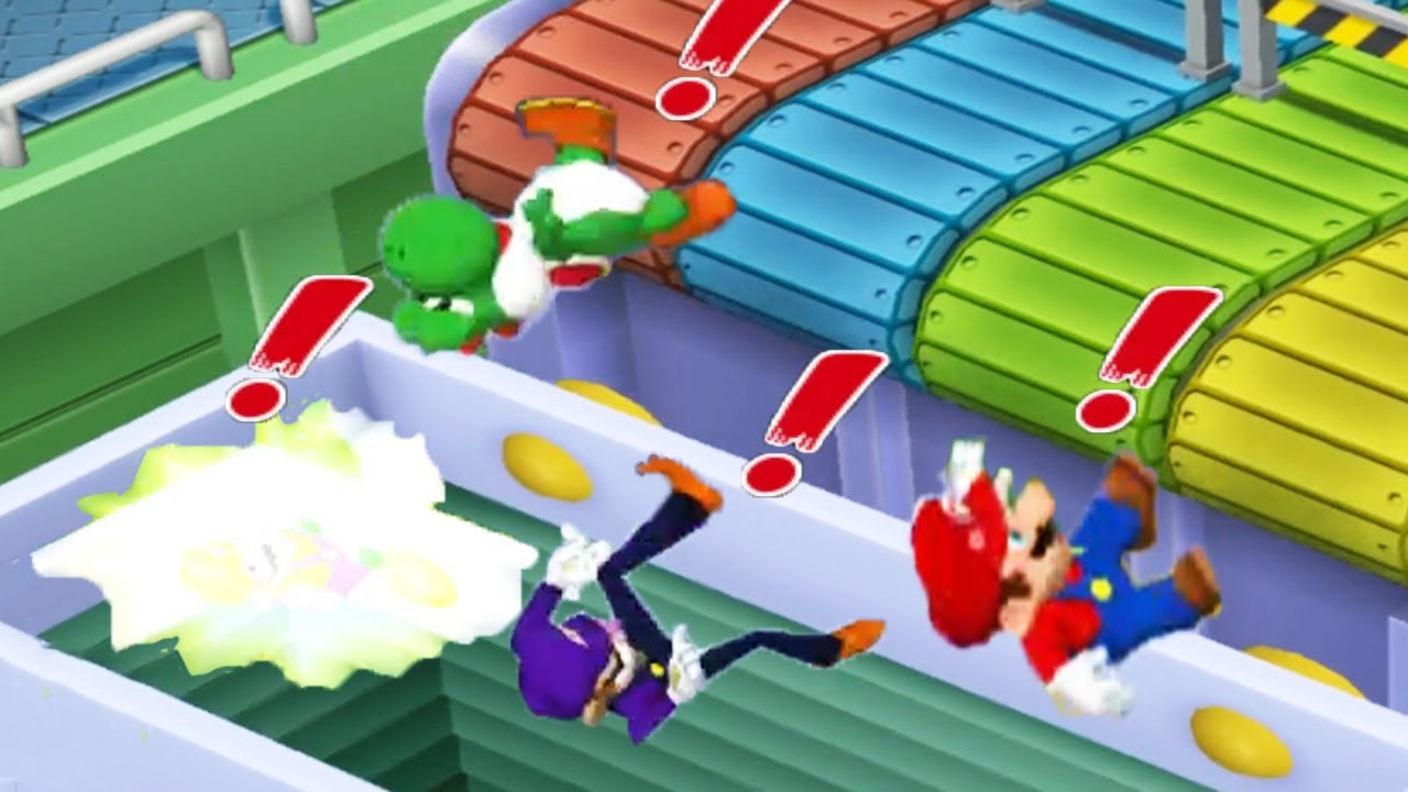 Mario Party 7 - Minigames - Yoshi vs Wario vs Mario vs Waluigi (Master Cpu)