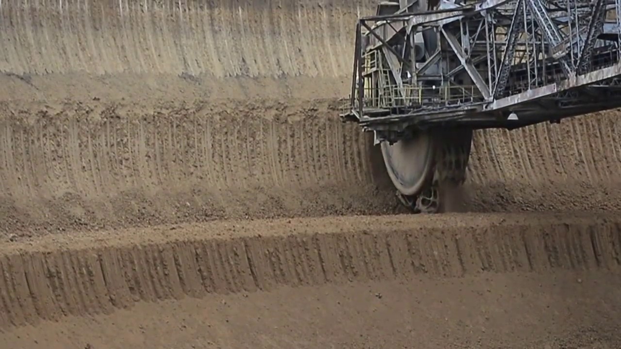 Giant machines. The work  bucket wheel excavator