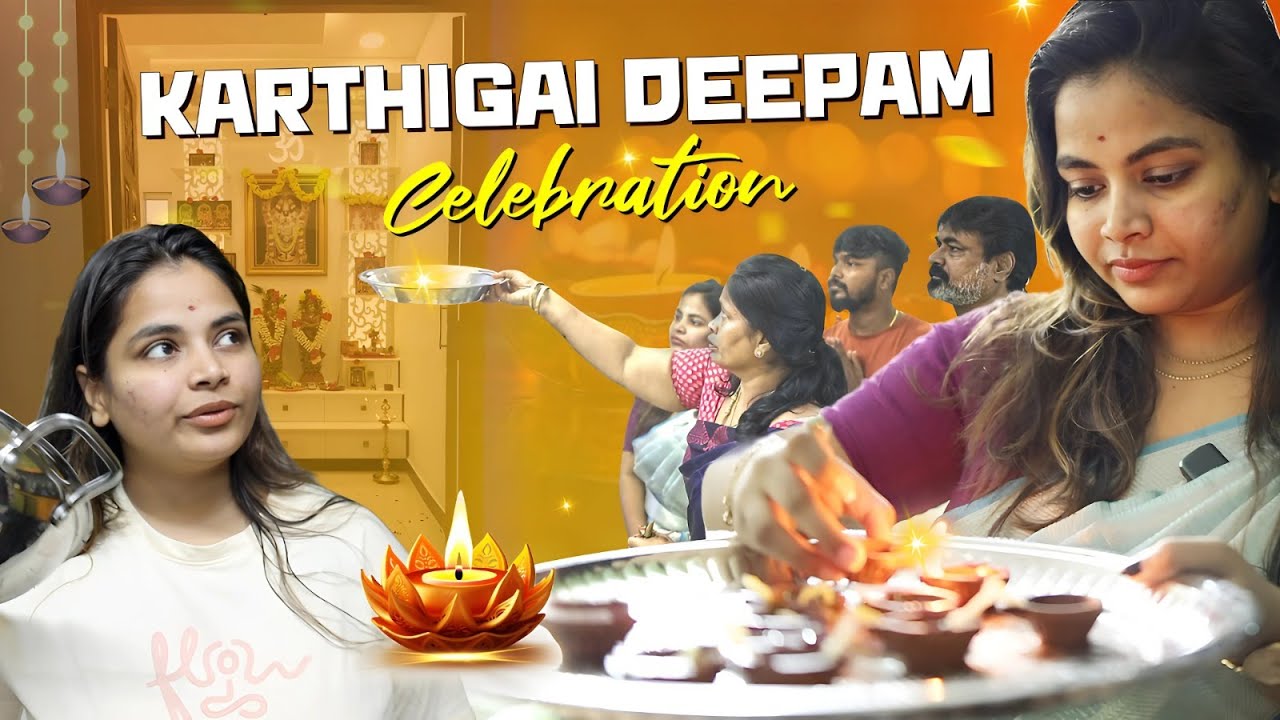 Enga veetu Karthigai deepam poojai🎊| Keerthi Shrathah