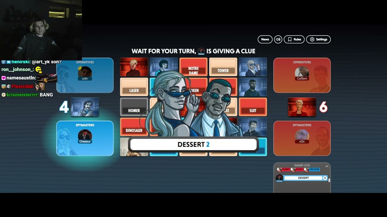 xQc Has a Blast Playing CODENAMES with Friends!