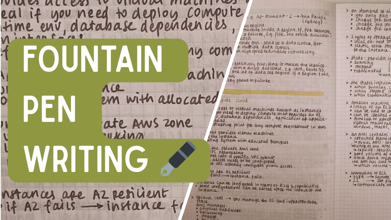 Fountain Pen Writing ✒️ - A Quiet Writing Session