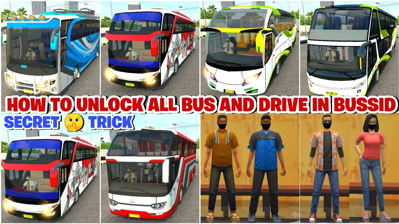 🎀🤩 HOW TO UNLOCK  ALL BUS AND DRIVER IN BUS SIMULATOR INDONESIA