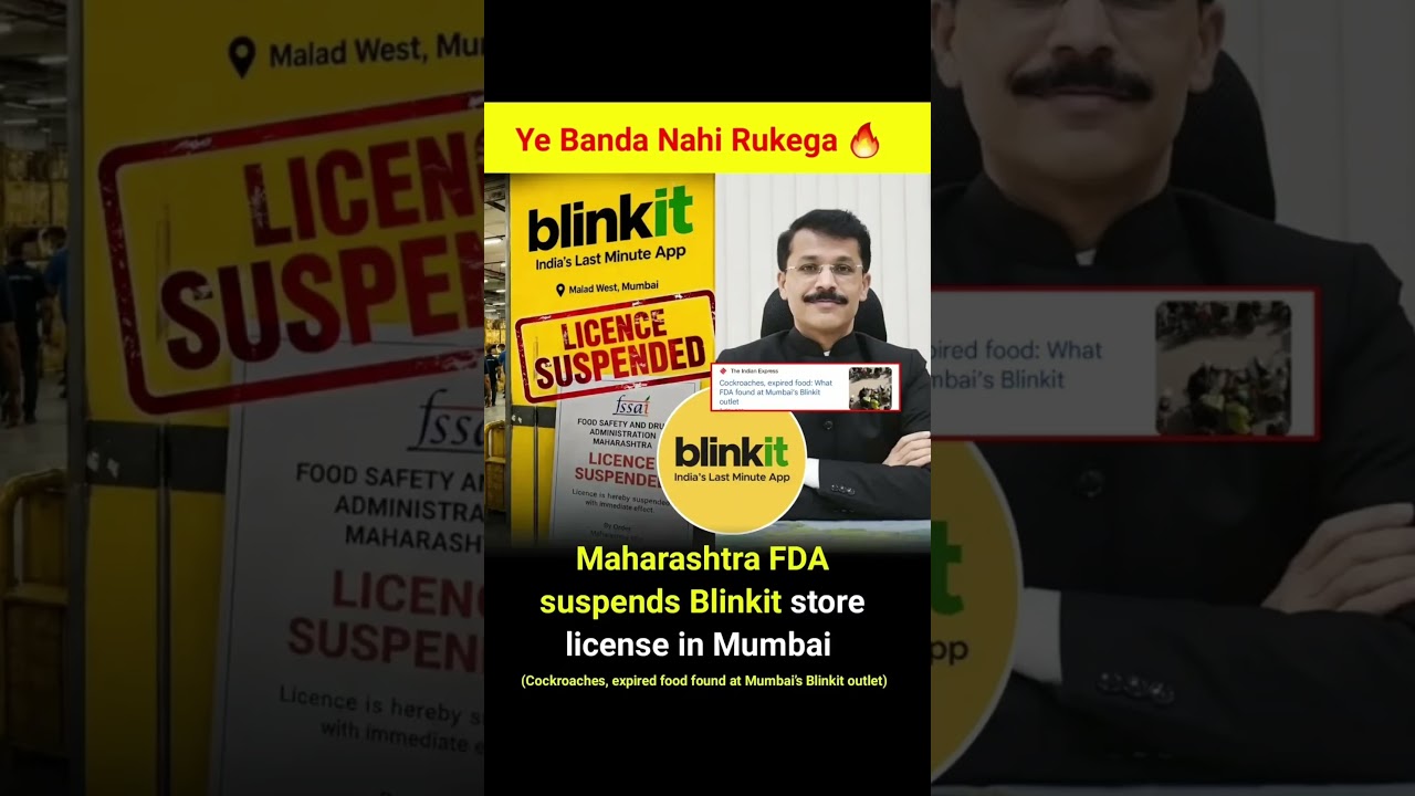 Blinkit Store's Food Licence Suspended by FDA! 🚨 #viral #trending #blinkit