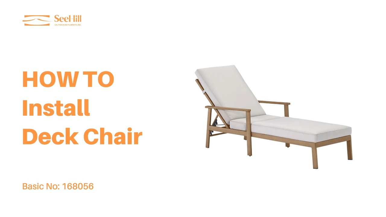 Outdoor Pool Lounge Chair - 6-Position Adjustable Backrest L007-1 Assembly Video｜SeeHill