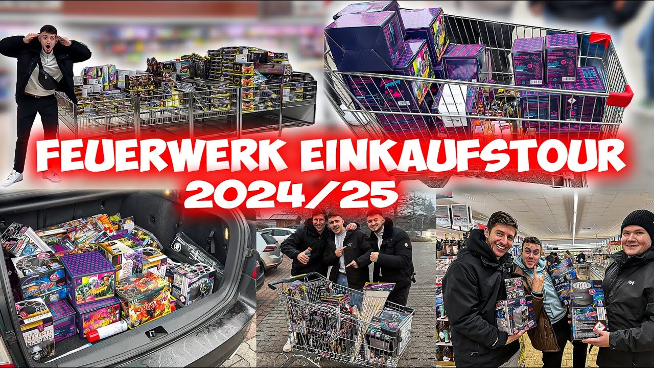 Silvester Feuerwerk Einkaufstour 2024/25 | Mit 4 Autos Im Konvoi🎆