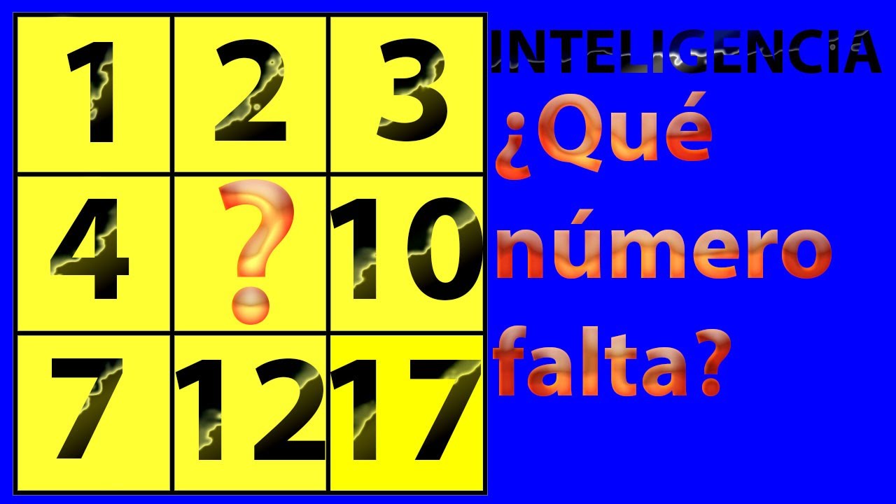 Cuadro m&aacute;gico  Series num&eacute;ricas con inc&oacute;gnita  Test de inteligencia 👍💚💚