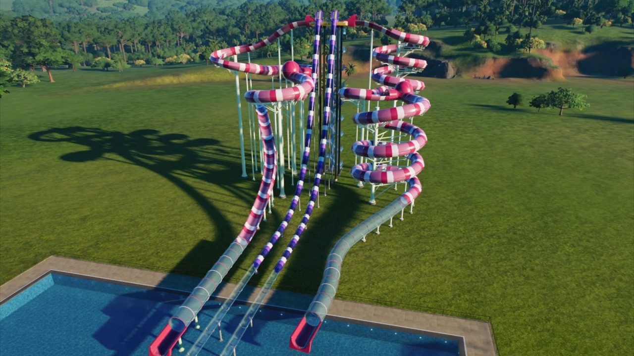 INSANE Waterslide Tower (All Onrides) | Planet Coaster 2 (made by Ruschc21) [POV]