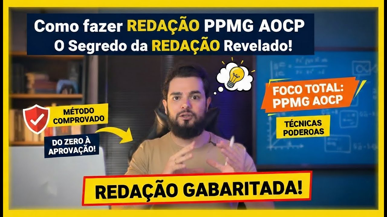 Como fazer REDA&Ccedil;&Atilde;O para a Pol&iacute;cia Penal MG - Banca AOCP 2025