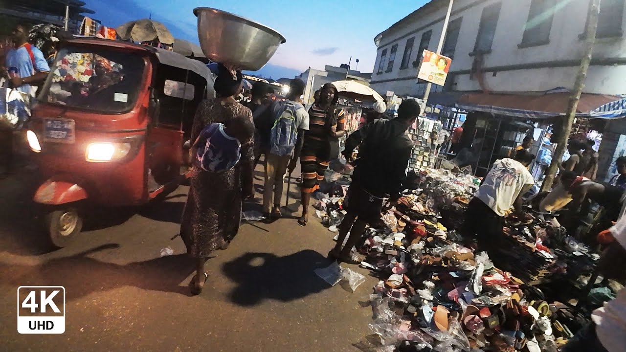 Night Life at Dr Mensah Kejetia & Methodist K.O in Kumasi 4K