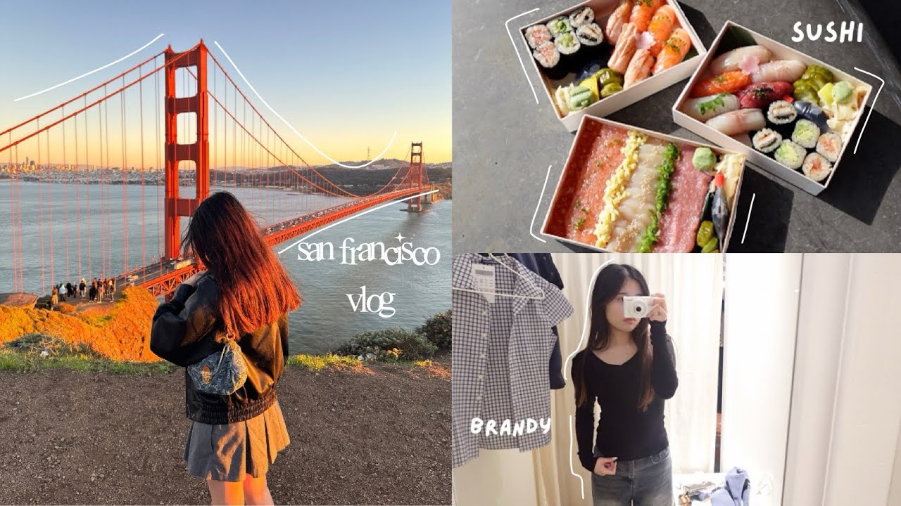 San Francisco vlog 🌉 : shopping, matcha hopping, trying super duper, lots of sushi, etc.