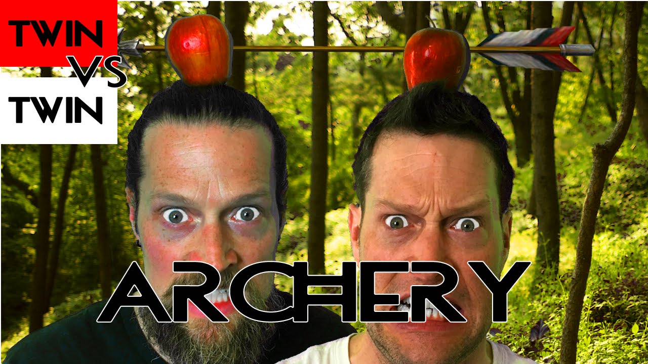 Amateur archery - Twin versus Twin #8 - Who can hit the target with a longbow and arrow?