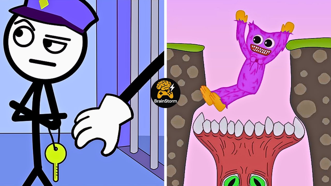 Hugy's Funny Animated Story Vs Thief Puzzle | Max Gameplay | BrainStorm Walkthrough EP-0535