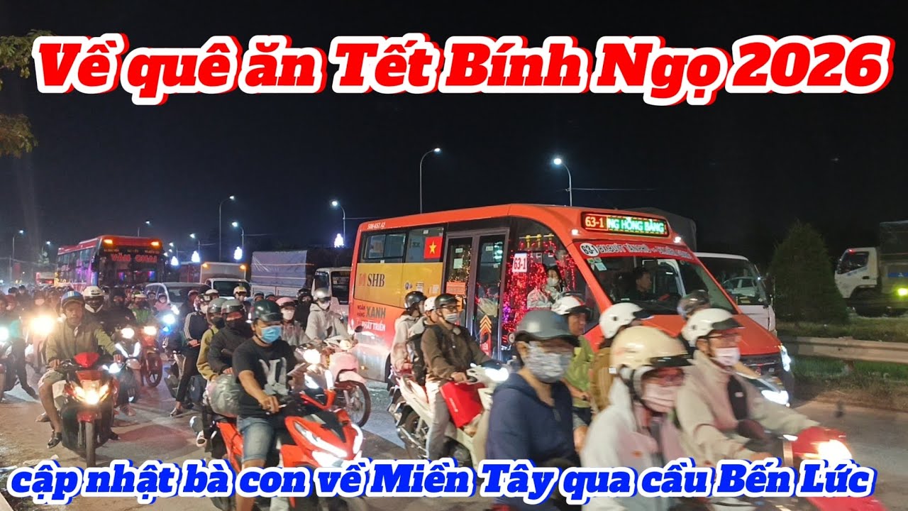Về quê ăn Tết Bính Ngọ 2026 bà con Miền Tây đi qua QL1A
