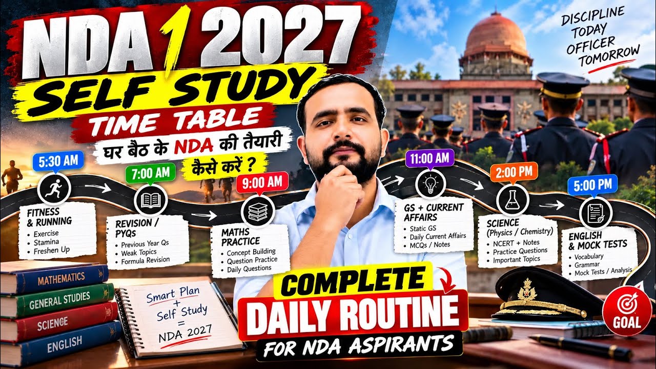 NDA 1 2027 Daily Routine 🔥 | Follow This Schedule to Crack NDA 1 2027