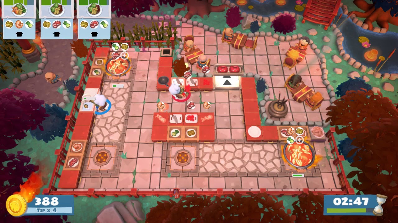 Overcooked 2 - Spring Festival 1-1 :: 2 Players - Score: 1708